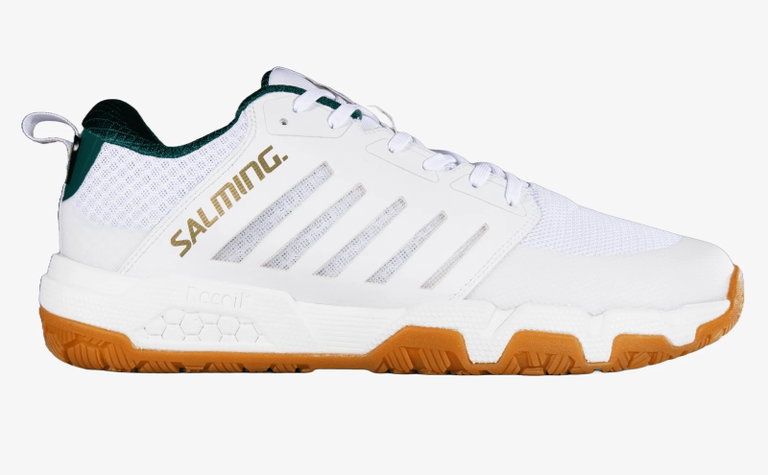 Salming Hallen-Indoorschuhe Recoil Strike 2 Beweglichkeit/Leichtigkeit weiss/grün Herren