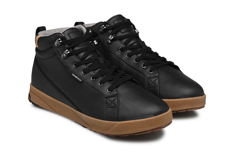 Saola Alltagschuhe-Sneaker Bergen Waterproof (Leder, wasserdicht) schwarz Herren
