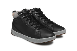 Saola Alltag-Winterschuhe Bergen Waterproof Warm (Leder, wasserdicht) schwarz/grau Herren