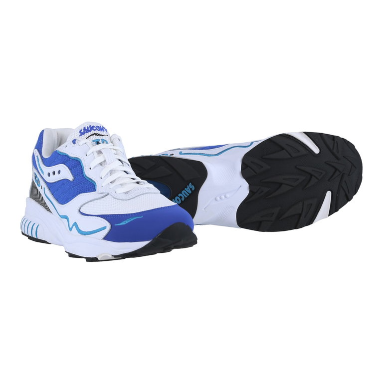 Sneakersy Saucony 3D Grid Hurricane białe/niebieskie męskie