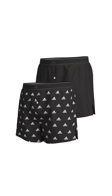 adidas Unterwäsche Boxershorts Woven schwarz/schwarz - 2 Stück