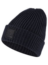super natural Wintermütze Julie Beanie (Merinowolle, ideale Thermoregulation) schwarz - 1 Stück