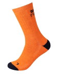 super natural Tagessocke Crew Cosy - Alpakawoll-Mix - orange/ozeanblau - 2 Paar