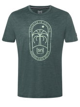 super natural Casual T-shirt Graphic Paradise - Merino blend - urban chic green Men