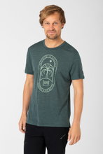 super natural Casual T-shirt Graphic Paradise - Merino blend - urban chic green Men