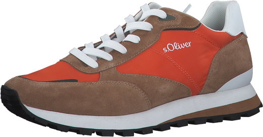 s.Oliver Sneaker 5-13667-20-639 mit Soft Foam - Leder - 2023 orange Herren