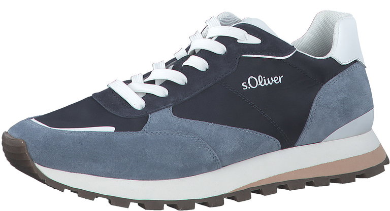 s.Oliver Sneaker 5-13667-20-805 with Soft Foam - Leather - 2023 navy blue Men