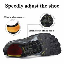Saguaro Barfussschuhe Fast I (flexible Sohle, breite Zehenbox) schwarz/grau