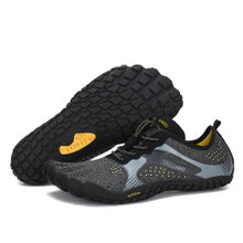 Saguaro Barfussschuhe Fast I (flexible Sohle, breite Zehenbox) schwarz/grau