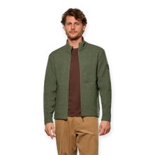 Salewa wełniana kurtka Fanes Sarner Light Hybrid (mieszanka wełny) ciemnozielona męska