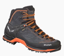 Salewa Buty trekkingowe Mtn Trainer Mid GTX (Trekking, wodoodporne) asfaltowo-szare/pomarańczowe męskie