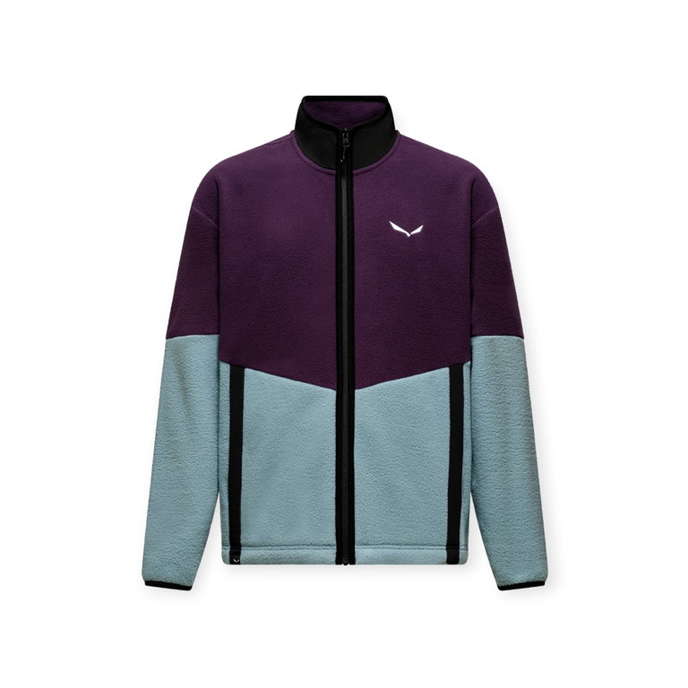 Salewa Fleecejacke Fanes Full-Zip (warm, Flauschige Textur) violett/hellblau Herren
