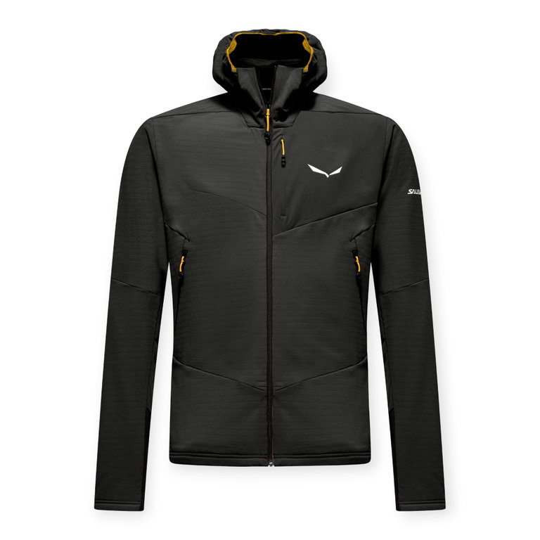 Salewa Fleecejacke Ortles Fleece Pro Hooded (warm, , 4-Wege-Stretch, winddicht) schwarz Herren