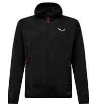 Kurtka polarowa Salewa Puez Altavia Polarlite HD (z kapturem, miękki materiał) czarna męska