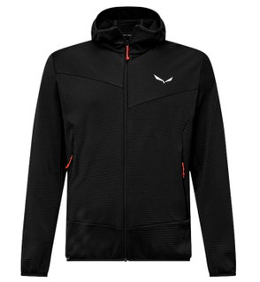 Salewa Fleece Jacket Puez Altavia Polarlite HD (with hood, soft material) black men's