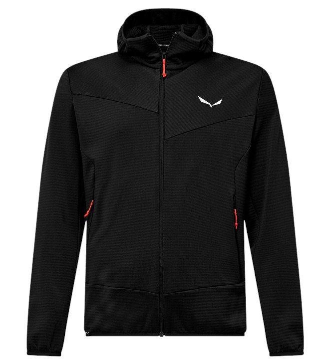 Salewa Fleecejacke Puez Altavia Polarlite HD (mit Kapuze, weiches Material) schwarz Herren