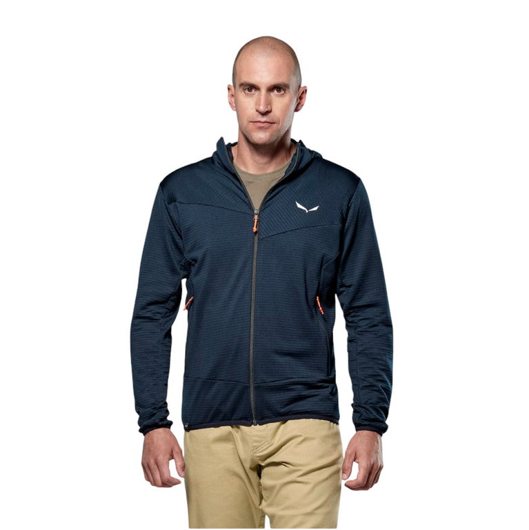 Salewa Fleecejacke Puez Altavia Polarlite HD (mit Kapuze, weiches Material) navyblau Herren