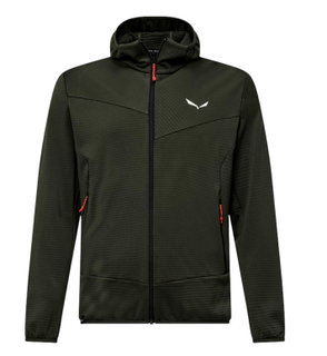 Salewa Fleecejacke Puez Altavia Polarlite HD (mit Kapuze, weiches Material) olive/grün Herren