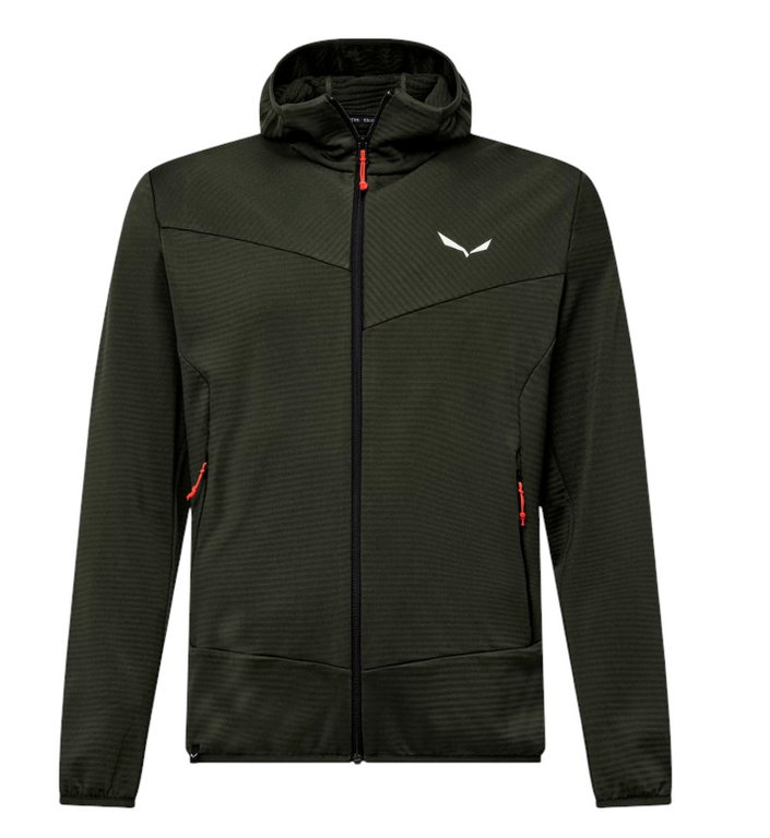 Salewa Fleecejacke Puez Altavia Polarlite HD (mit Kapuze, weiches Material) olive/grün Herren