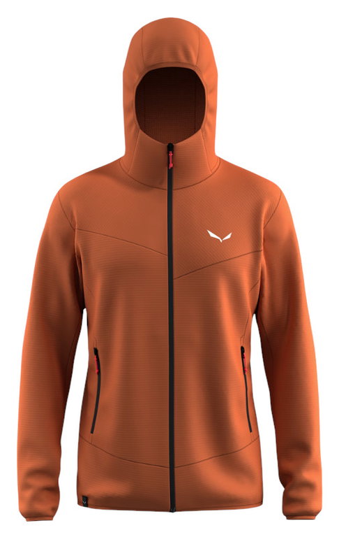 Salewa Fleecejacke Puez Altavia Polarlite HD (mit Kapuze, weiches Material) braun Herren