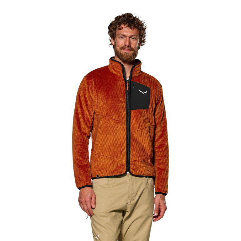 Salewa Fleecejacke Puez Warm Full-Zip (Winterfleece, 2-Wege-Stretch) braun Herren