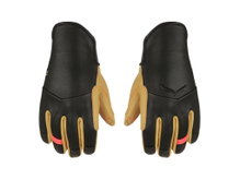 Salewa Winter Gloves (Full Leather Palm) Ortles AM - warm, windproof and breathable - black/yellow Women