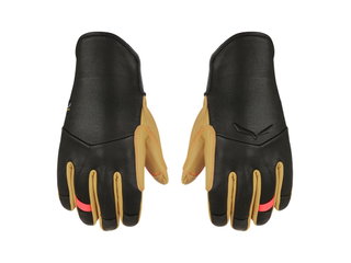 Salewa Winterhandschuhe (Vollleder-Innenhand) Ortles AM - warm, winddicht und atmungsaktiv - schwarz/gelb Damen