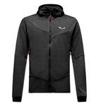 Salewa Fleece Jacket Sella Crevasse Hooded Jacket (warm, lightweight, high freedom of movement) black men's