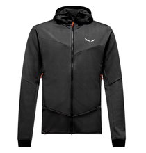 Salewa Fleece Jacket Sella Crevasse Hooded Jacket (warm, lightweight, high freedom of movement) black men's