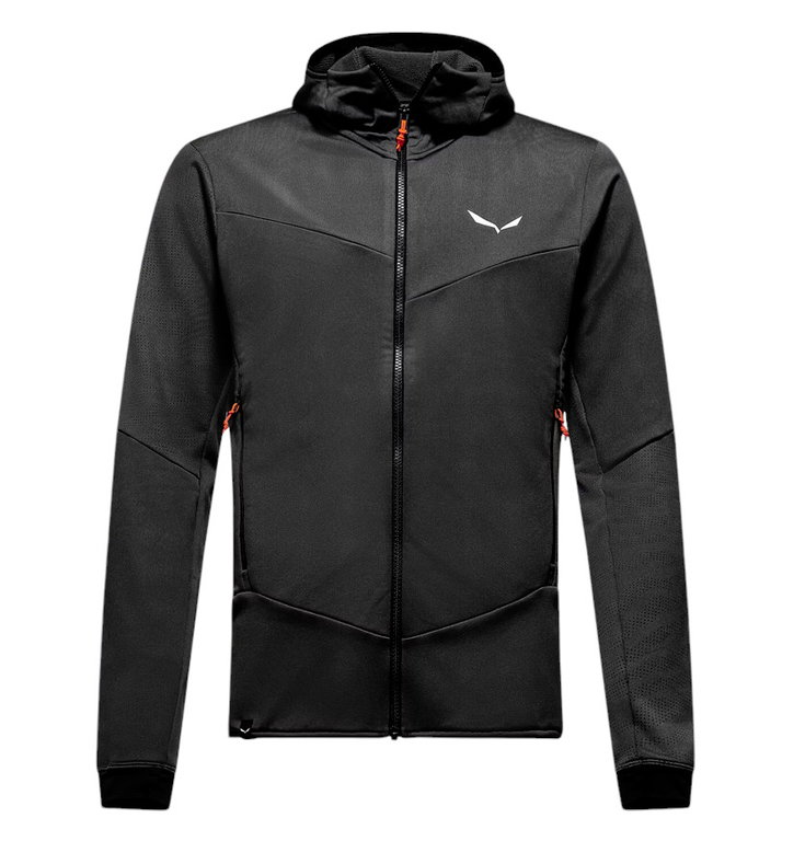 Salewa Fleecejacke Sella Crevasse Hooded Jacket (warm, leicht, hohe Bewegungsfreiheit) schwarz Herren
