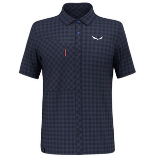 Salewa Hiking Shirt Puez Dry'Ton Short Sleeve (4-way stretch) navy blue Men