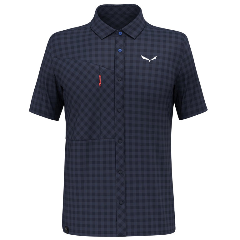 Salewa Wanderhemd Puez Dry'Ton Kurzarm (4-Wege-Stretch) navyblau Herren