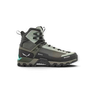 Salewa MTN Trainer 3 Tech Mid GTX Hiking Boots (Excursion Mountain Boots, Suede, Waterproof) Mint Green/Green Ladies