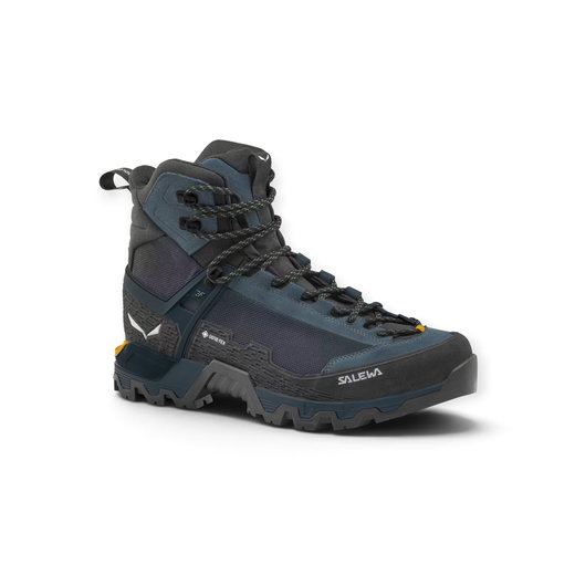 Salewa Wanderschuhe MTN Trainer 3 Tech Mid GTX (Exkursions-Bergstiefel, Veloursleder, wasserdicht) orionblau/schwarz Herren