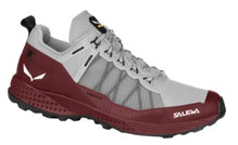 Salewa Wanderschuhe Pedroc PTX (Speed-Hiking, Powertex, wasserdicht, reißfestes Obermaterial) grau/weinrot Damen