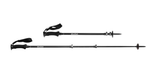 Salewa Wanderstöcke Puez Aluminum Pro Poles (Teleskopstocke, leicht, höhenverstellbar) schwarz - 2 Stück
