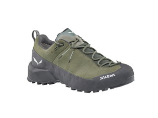 Salewa buty trekkingowe Wildfire Leather 2 GTX (podejście, nubuk, wodoodporne) zielono/czarne męskie
