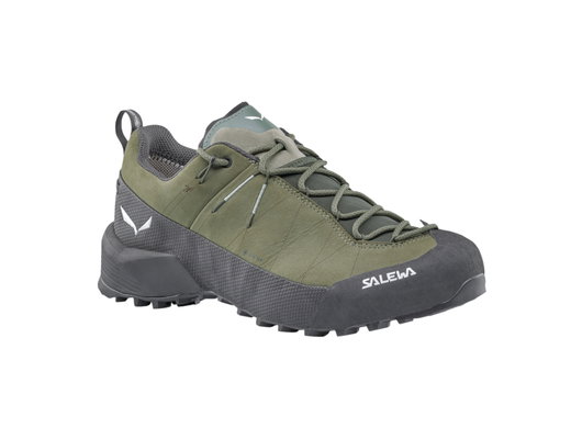 Salewa Wildfire Leather 2 GTX Hiking Shoes (Approach, Nubuck Leather, Waterproof) green/black Men's