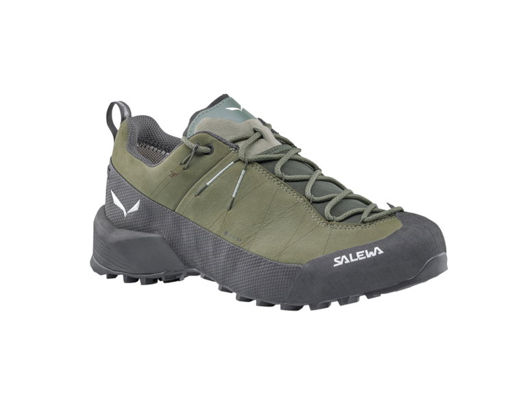 Salewa Wanderschuhe Wildfire Leather 2 GTX (Zustieg, Nubukleder, wasserdicht) grün/schwarz Herren