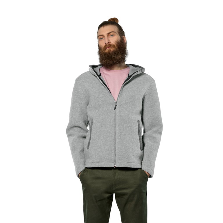 Salewa Wolljacke Fanes Sarner Full-Zip (aus alpinem Wollstrick, warm) silber/grau melange Herren