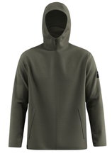 Salewa Fanes Sarner Full-Zip Wool Jacket (made from alpine wool knit, warm) dark green melange men's