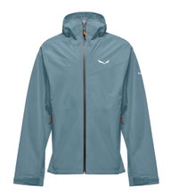 Salewa Trekking-Wanderjacke Puez Powertex (2,5-Lagen Hardshelljacke, wind- und wasserdicht) willow blau Herren