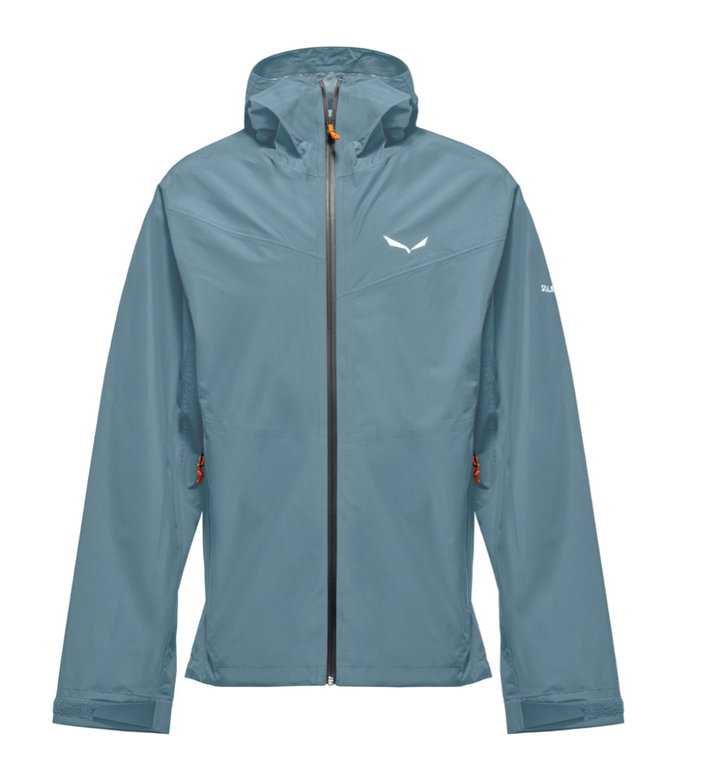 Salewa Trekking-Wanderjacke Puez Powertex (2,5-Lagen Hardshelljacke, wind- und wasserdicht) willow blau Herren