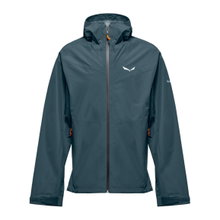 Salewa Trekking-Wanderjacke Puez Powertex (2,5-Lagen Hardshelljacke, wind- und wasserdicht) pond blau Herren