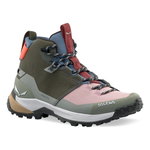 Salewa buty trekkingowe Puez 2 Mid Powertex (trekkingowe, wodoodporne, oddychające) oliwkowe/różnokolorowe damskie