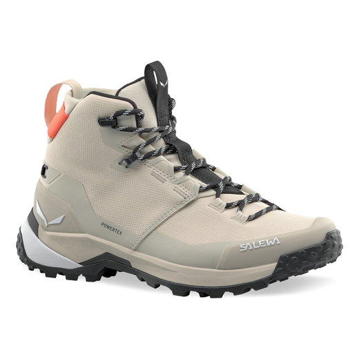 Salewa Wanderschuhe Puez 2 Mid Powertex (Trekking, wasserdicht, atmungsaktiv) beige Damen