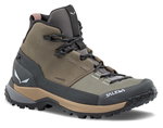 Salewa Wanderschuhe Puez Leather Mid Powertex (Trekking, Nubukleder, wasserdicht) bunge cord braun/onyx Damen