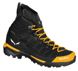 Salewa Wanderschuhe Ortles Light MID Powertex (Winterwanderung/Trekking, wasserdicht) schwarz/gold Herren