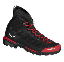 Salewa Wanderschuhe Ortles Light MID Powertex (Winterwanderung/Trekking, wasserdicht) schwarz/rot Herren