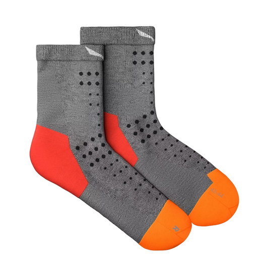 Salewa Trekkingsocke Pedroc Merino (Feuchtigkeits- und Temperaturregulierung) Kurzsocken grau/orange Herren - 1 Paar